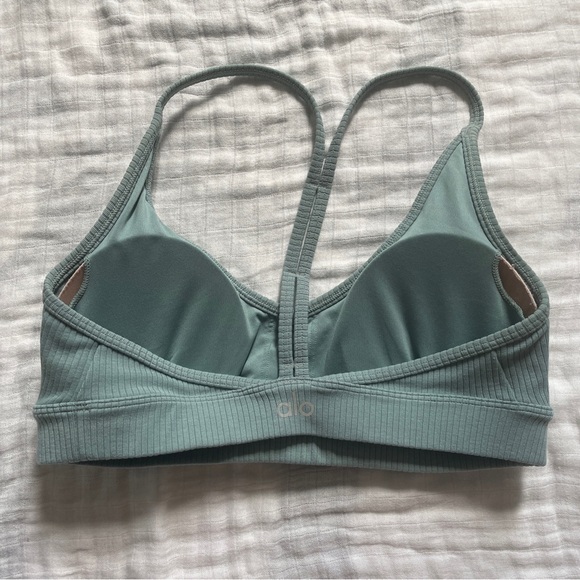 Ribbed Blissful Bra in Soft Seagrass - Picture 11 of 11